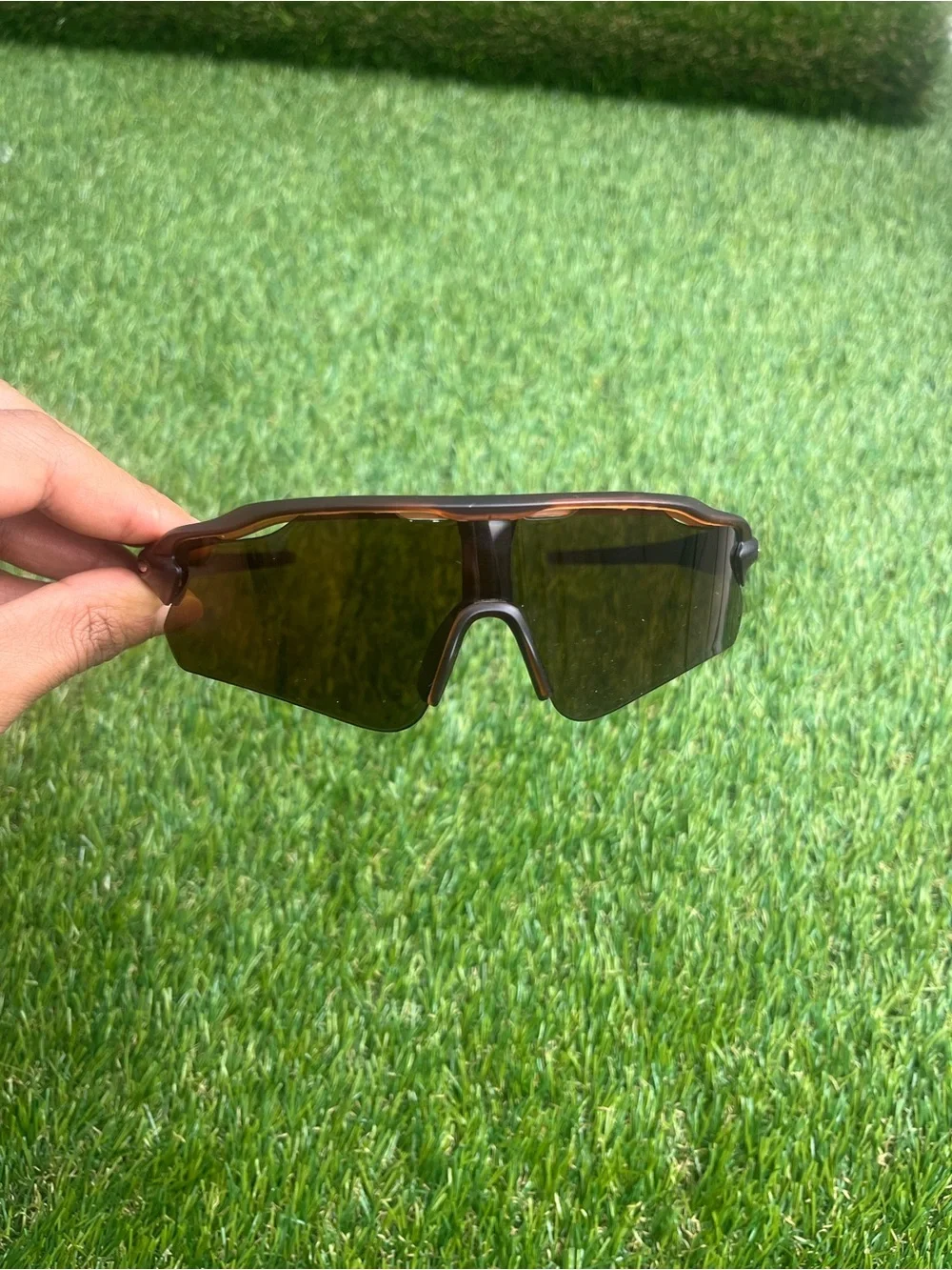 Sport Shield Sunglasses in Brown Smoke